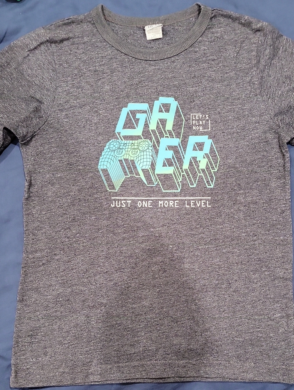 Apb Kids Gray 'Just One More Level' Graphic Tee